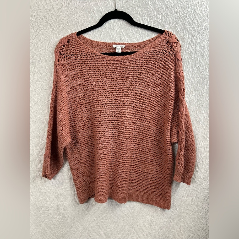 Tribal Jeans Cozy Knit Sweater in Rich Rust